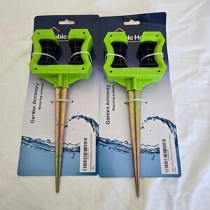 Noble Home Garden Hose Guide Stake Stainless Steel Rust Proof Metal 2 Pack New